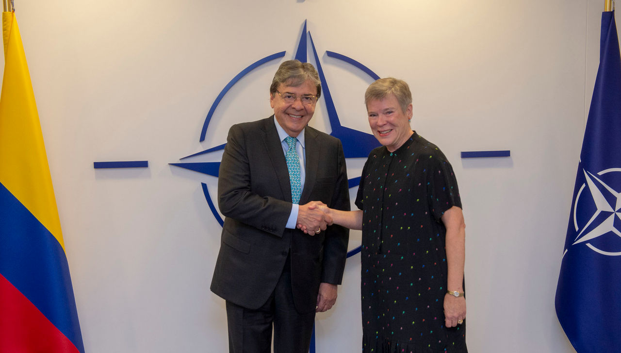 The Minister of Foreign Affairs of Colombia, Carlos Holmes Trujillo visits NATO and meets with NATO Deputy Secretary General Rose Gottemoeller