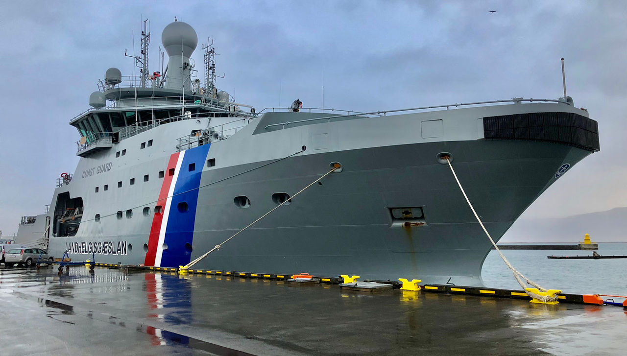 ICGV THOR at Faxagardur Pier in Reykjavik