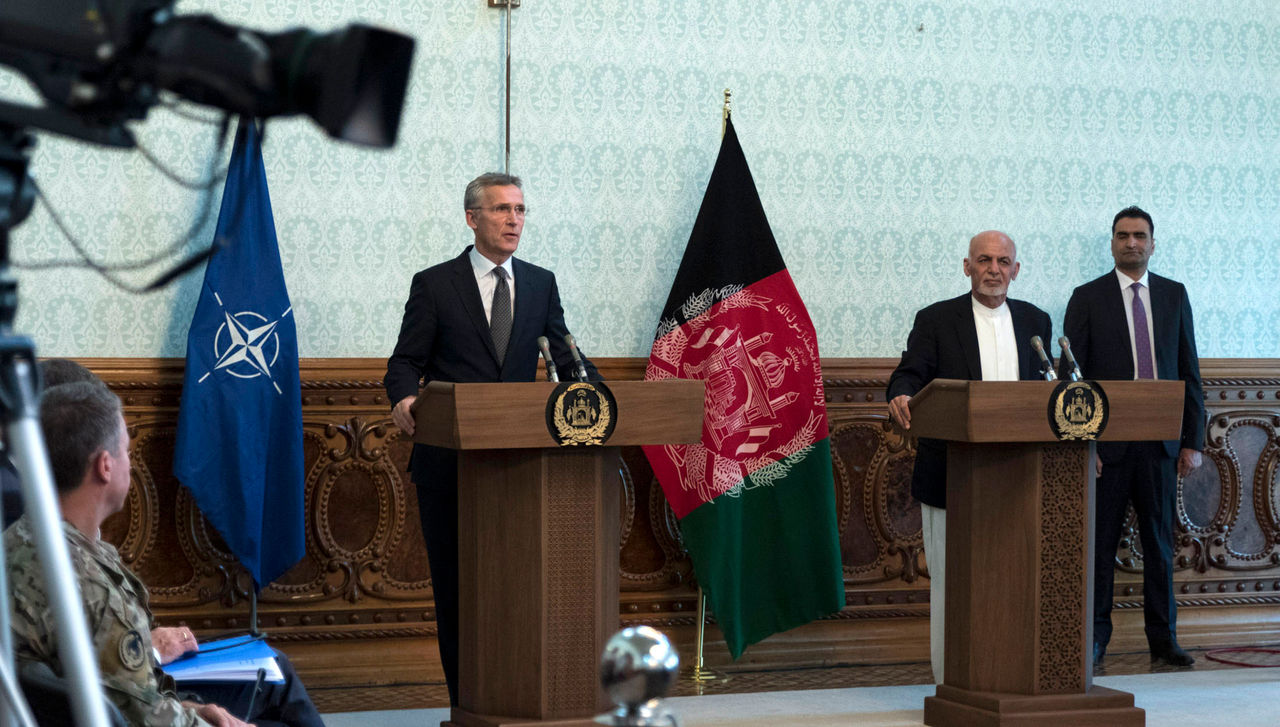 Joint press conference with NATO Secretary General Jens Stoltenberg and Afghan President Ashraf Ghani