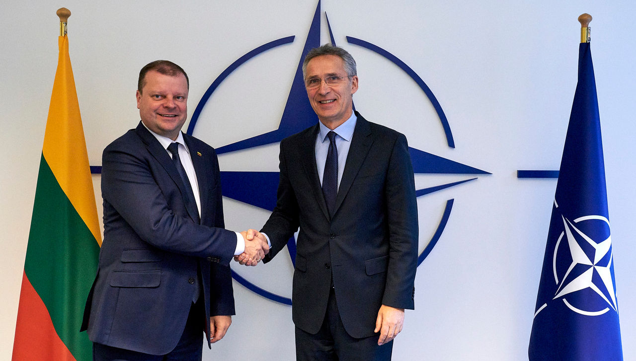 The Prime Minister of the Republic of Lithuania, Saulius Skvernelis visits NATO and meets with NATO Secretary General Jens Stoltenberg
