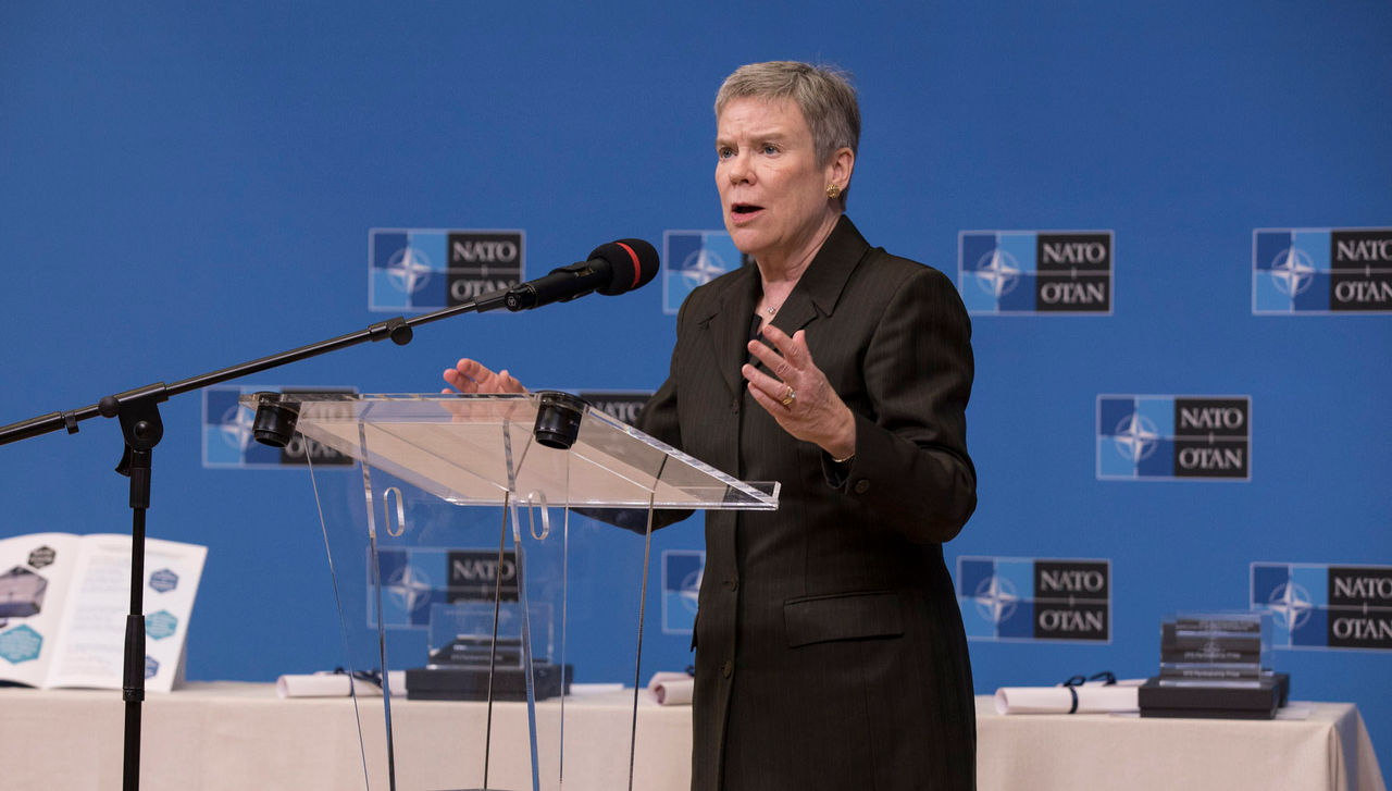 NATO Deputy Secretary General Rose Gottemoeller at the event marking the 60th Anniversary of NATO’s Science for Peace Programme