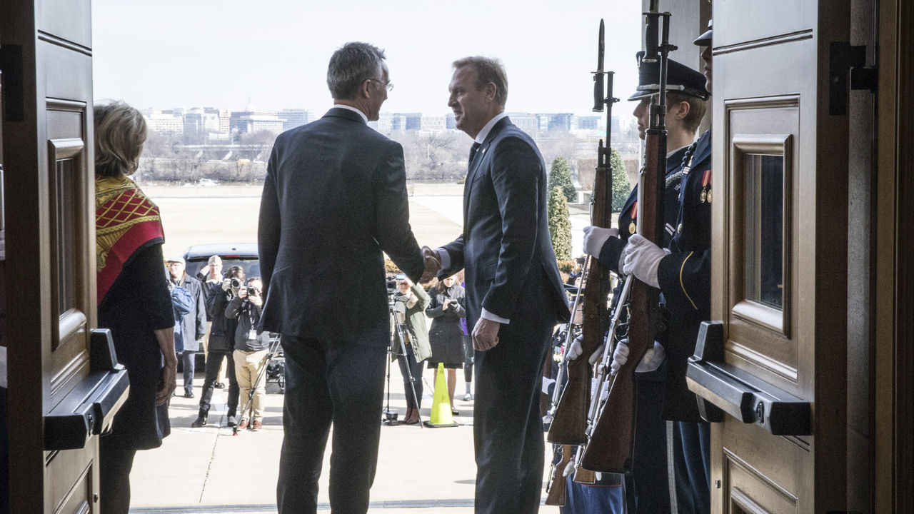 NATO Secretary General Jens Stoltenberg and US Acting Secretary of Defense Patrick Shanahan