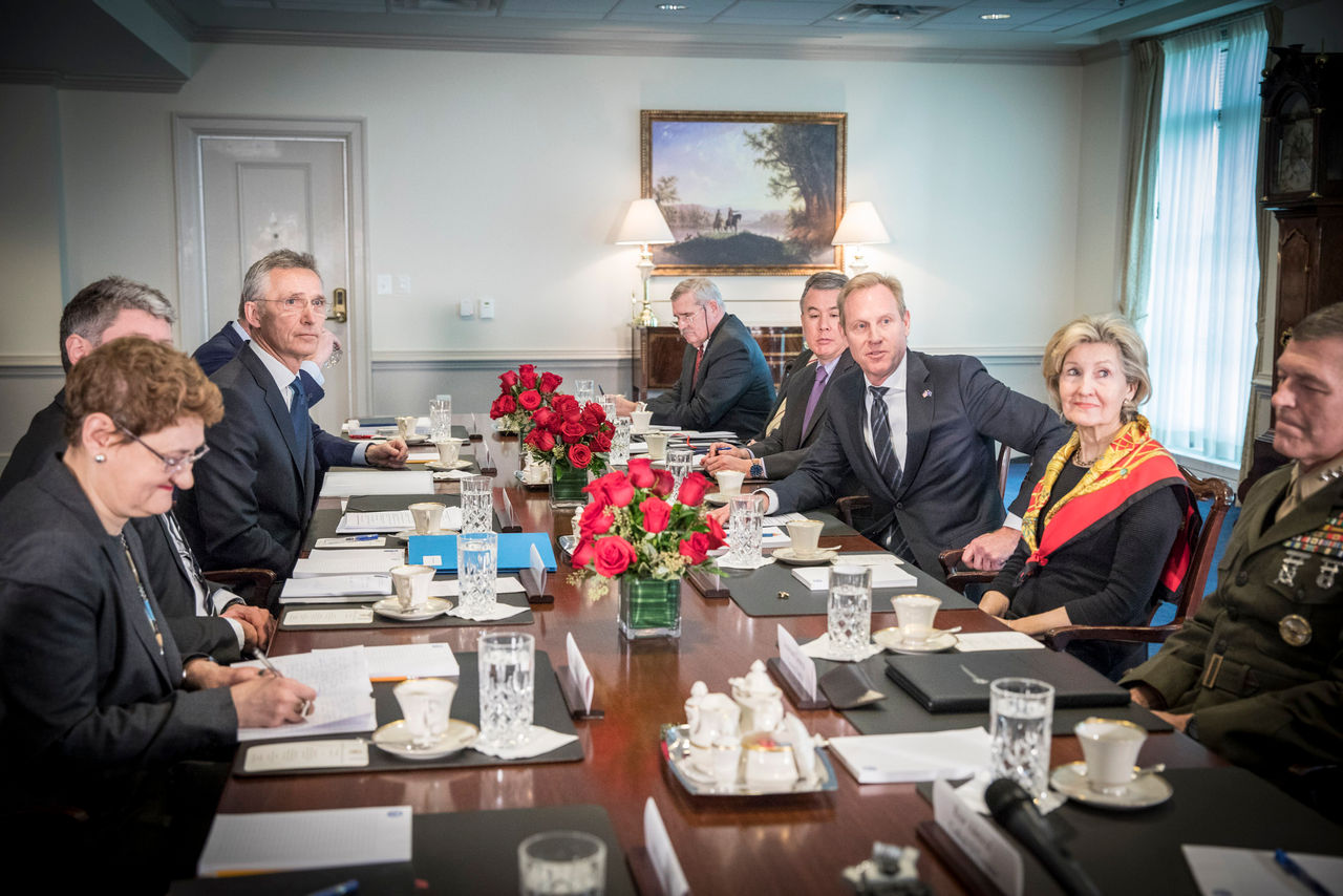 NATO Secretary General Jens Stoltenberg and US Acting Secretary of Defense Patrick Shanahan