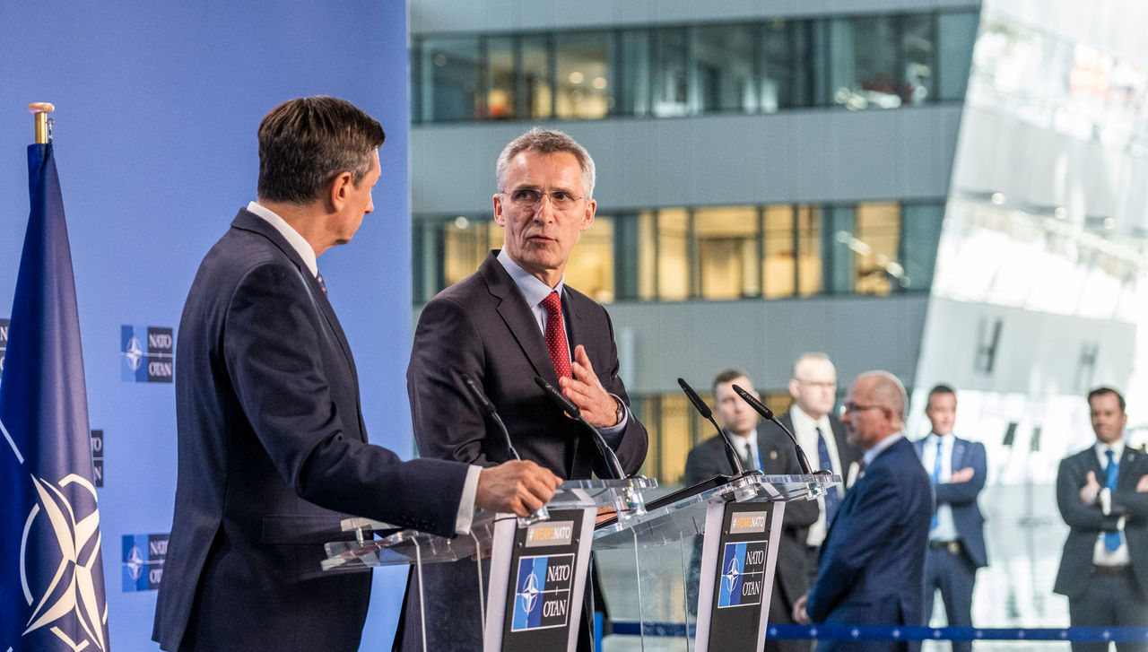 Joint press point between NATO Secretary General Jens Stoltenberg and the President of Slovenia, Borut Pahor
