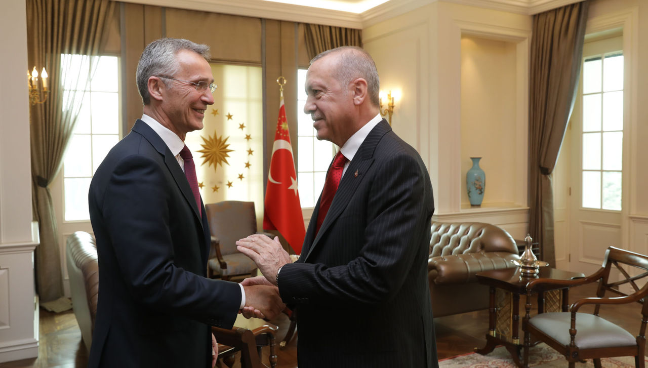 NATO Secretary General Jens Stoltenberg meets with the President of Turkey, Recep Tayyip Erdogan