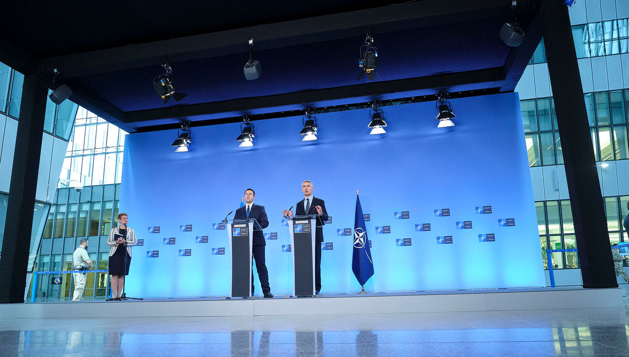Joint press point with NATO Secretary General Jens Stoltenberg and the Prime Minister of Estonia, Juri Ratas