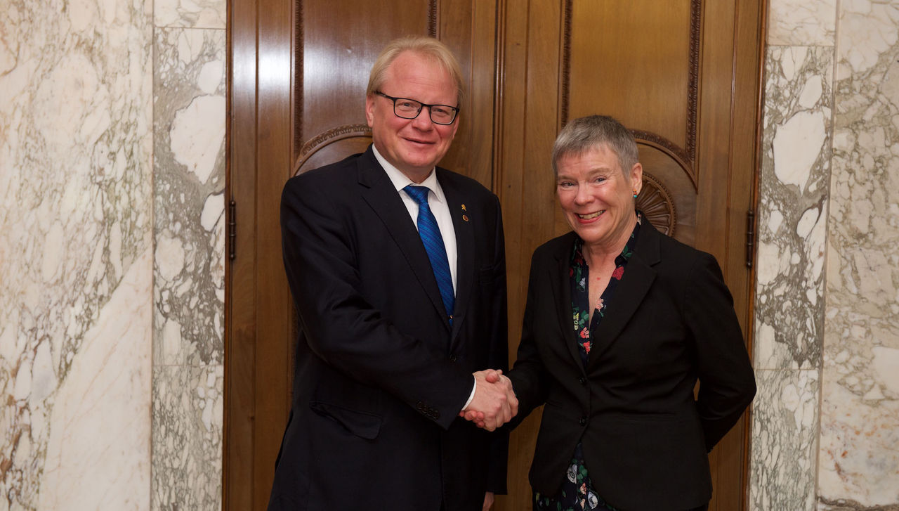 NATO Deputy Secretary General Rose Gottemoeller meets with the Minister of Defence of Sweden, Peter Hultqvist