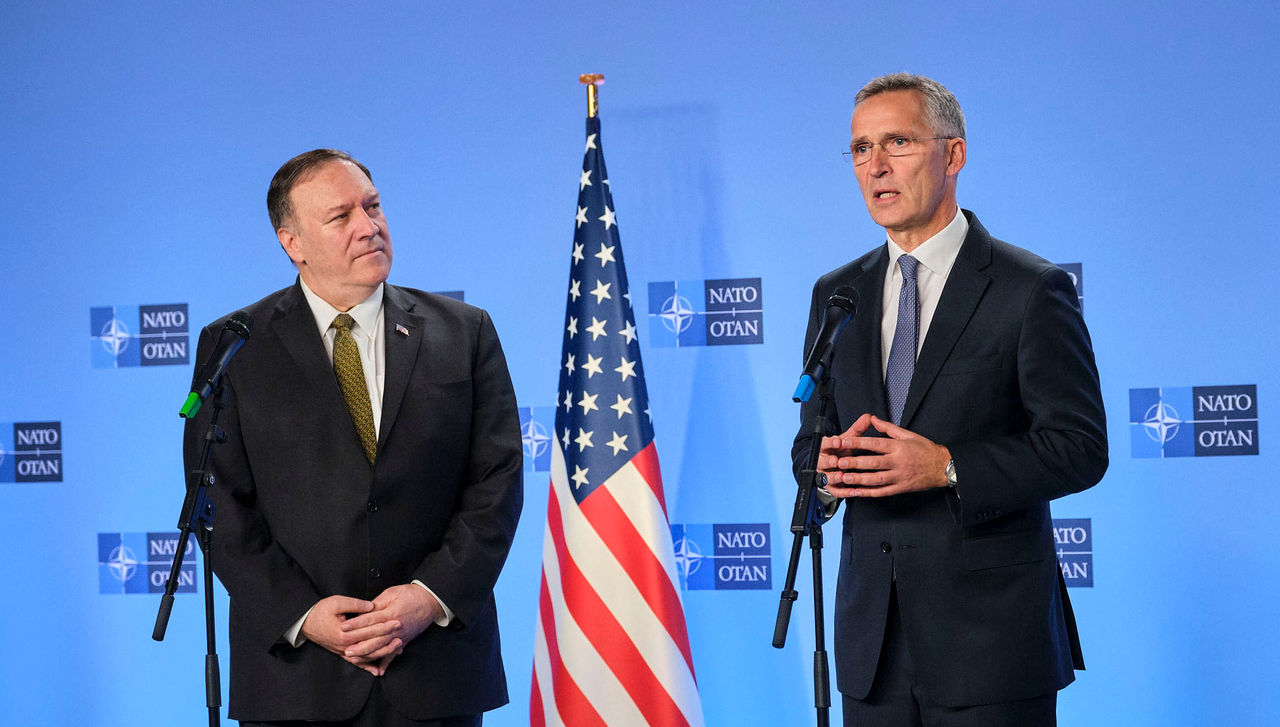 NATO Secretary General Jens Stoltenberg meets with the Secretary of State of the United States of America, Mike Pompeo