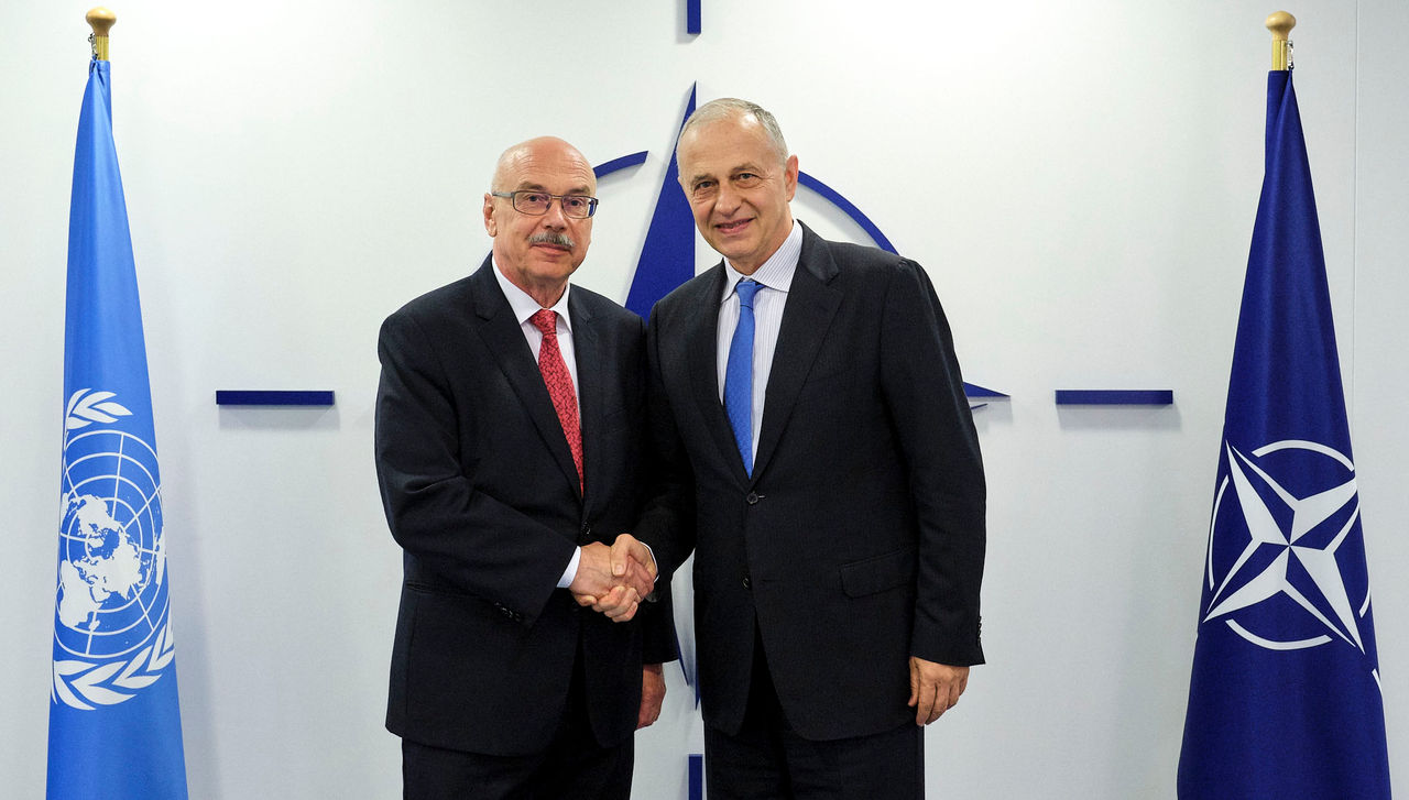 Vladimir Voronkov, Under-Secretary-General of the United Nations Office of Counter-Terrorism visits NATO and meets with NATO Deputy Secretary General Mircea Geoana