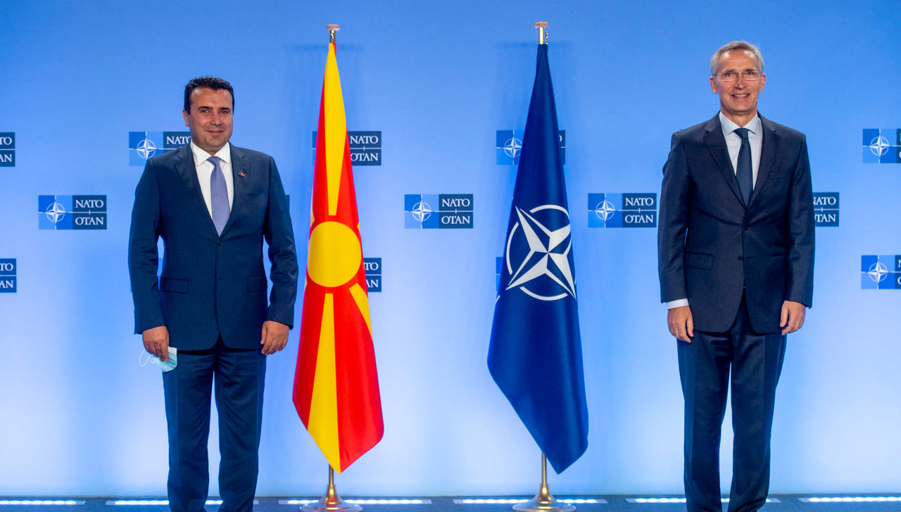 NATO Secretary General Jens Stoltenberg meets with the President of the Government of the Republic of North Macedonia, Zoran Zaev