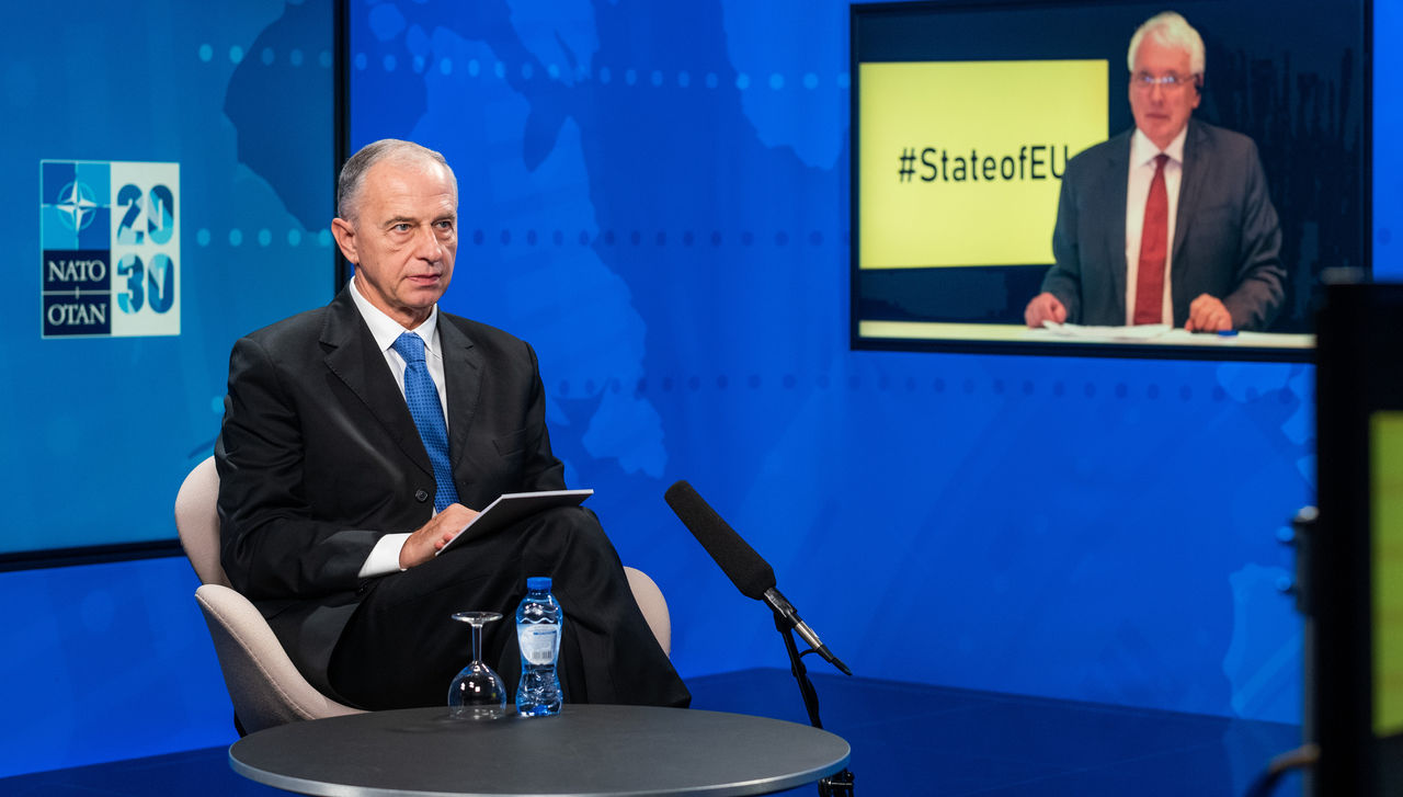 NATO Deputy Secretary General Mircea Geoană takes part in the State of Europe 2020, an event organised by Friends of Europe