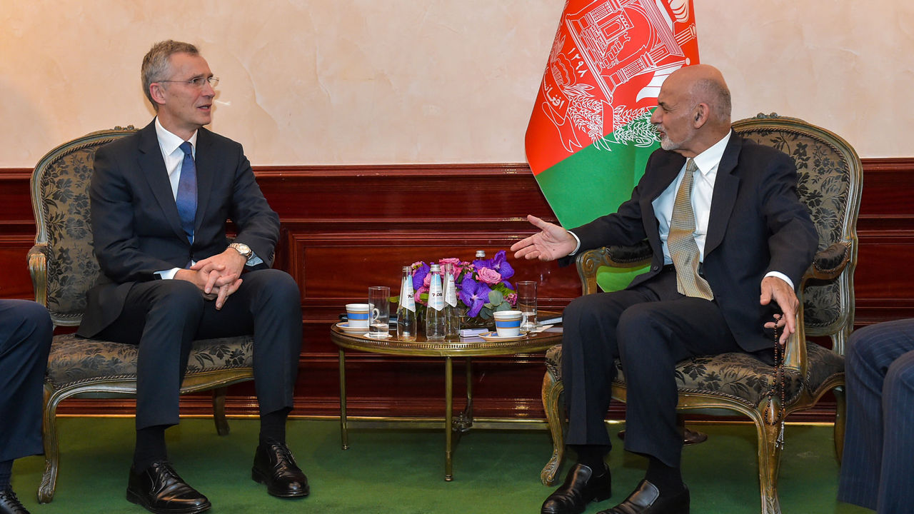 NATO Secretary General Jens Stoltenberg and the President of Afghanistan Ashraf Ghani