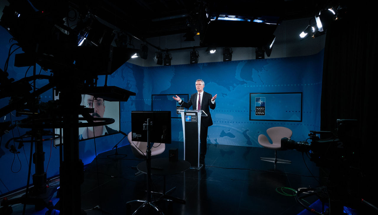 Online press conference by NATO Secretary General Jens Stoltenberg ahead of the Meeting of NATO Ministers of Foreign Affairs to be held via secure teleconference
