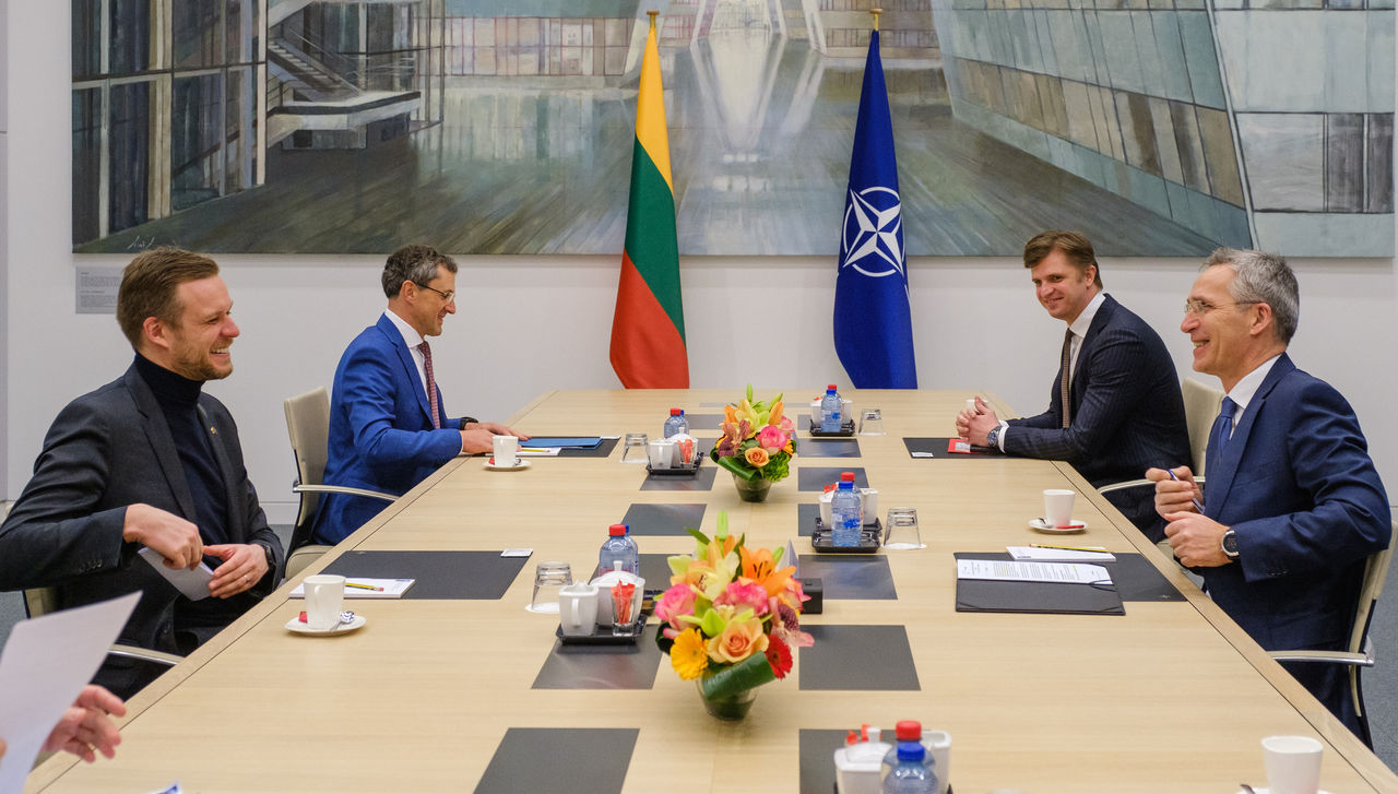 The Minister of Foreign Affairs of the Republic of Lithuania, Gabrielius Landsbergis visits NATO and meets with NATO Secretary General Jens Stoltenberg