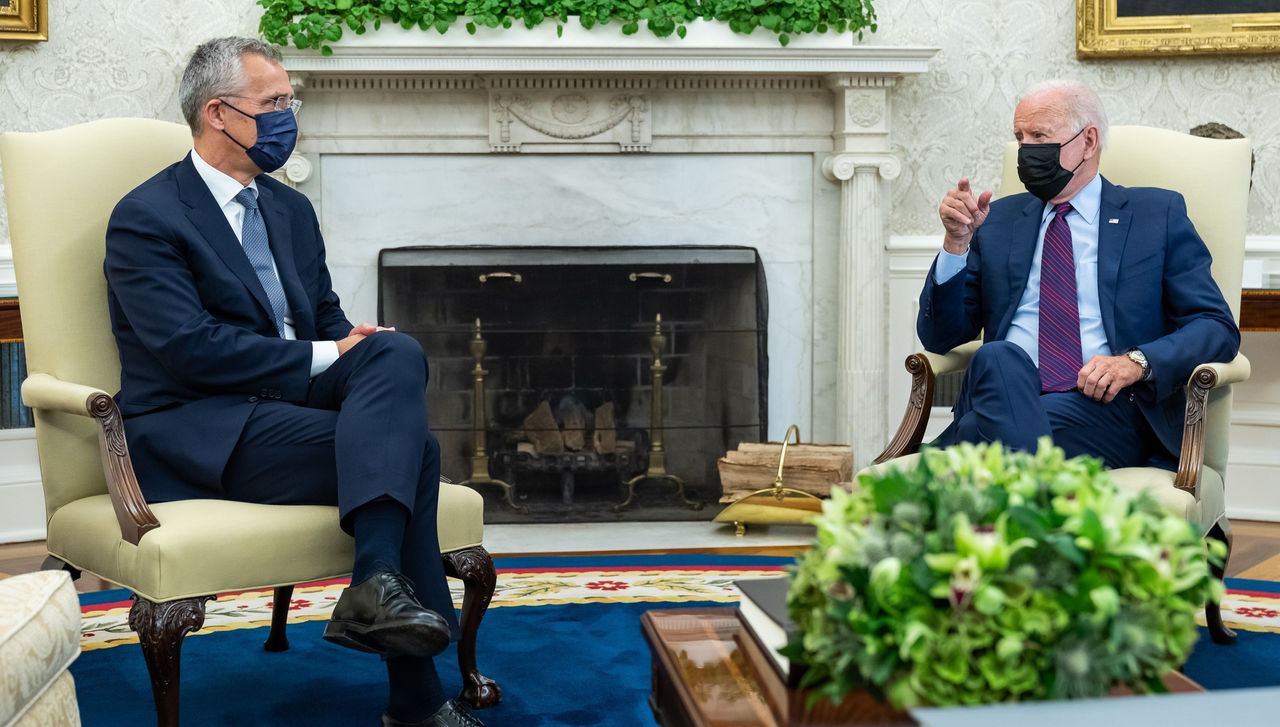 NATO Secretary General Jens Stoltenberg meets with US President Biden