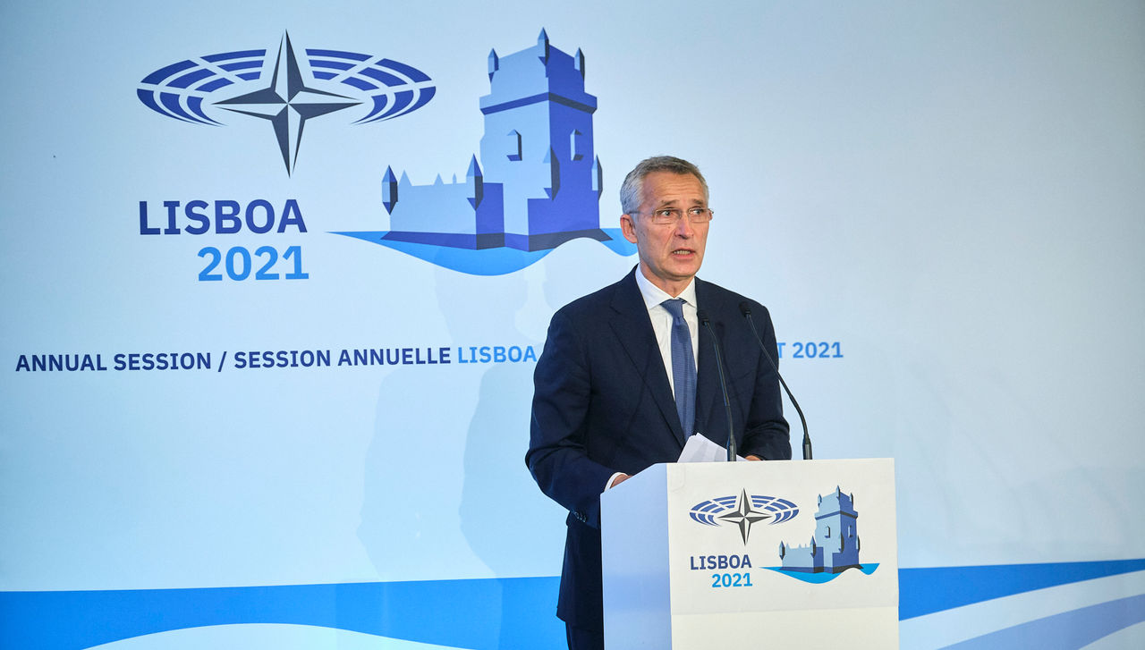 NATO Secretary General Jens Stoltenberg addresses the 67th Annual Session of the NATO Parliamentary Assembly