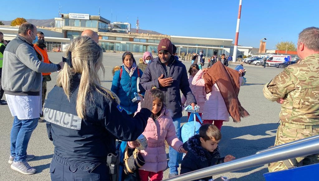 A group of 117 Afghan citizens who worked with NATO arrive in Canada October 2021 to start new lives