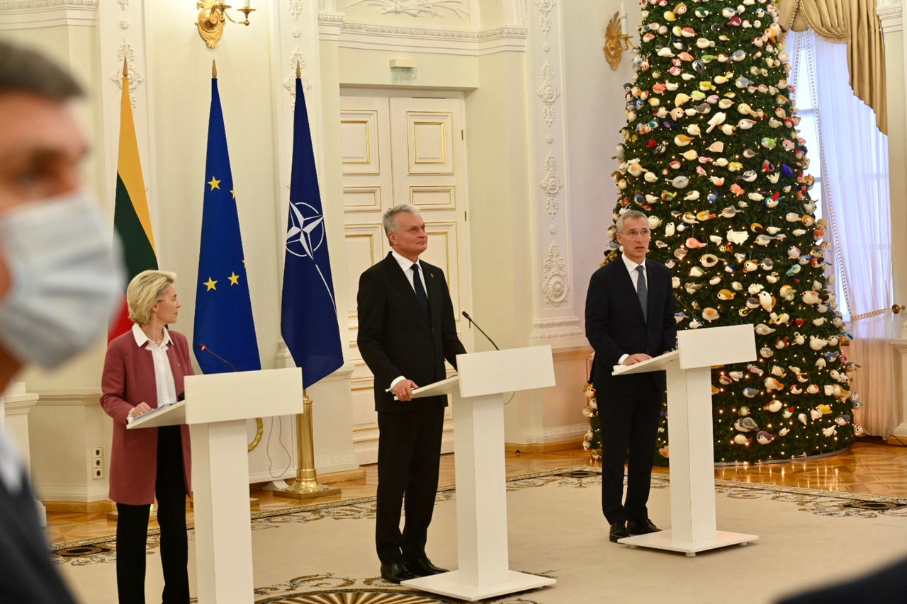 Joint press conference with NATO Secretary General Jens Stoltenberg, President of the European Commission Ursula von der Leyen, President of Lithuania Gitanas Nausėda and Prime Minister of Lithuania Ingrida Šimonytė