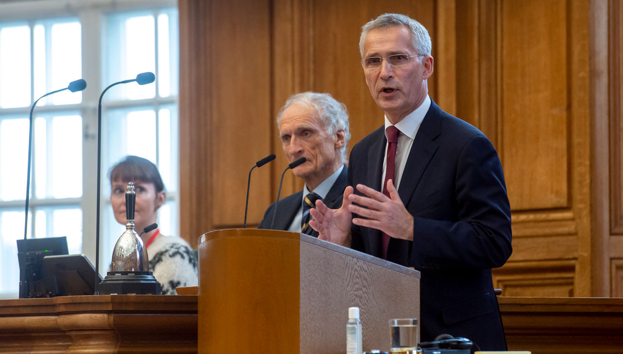 NATO Secretary General Jens Stoltenberg addressing the Nordic Council
