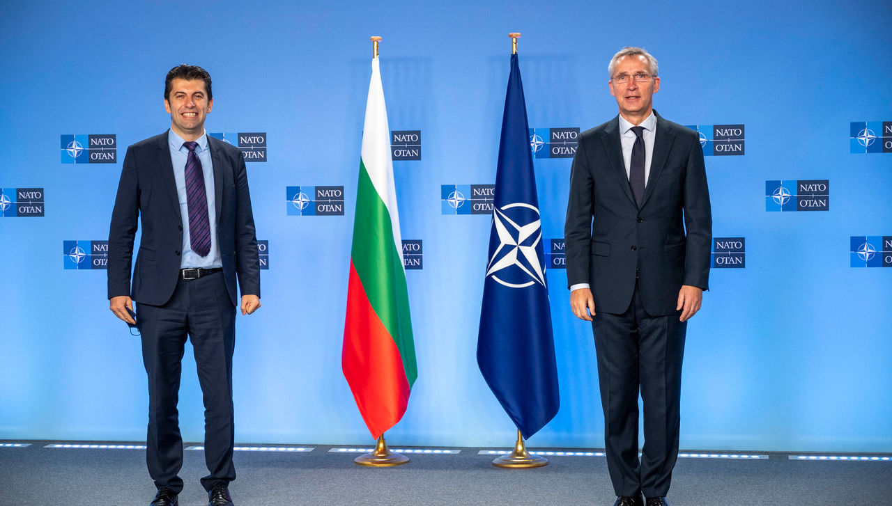 NATO Secretary General Jens Stoltenberg meets with the Prime Minister of Bulgaria, Kiril Petkov