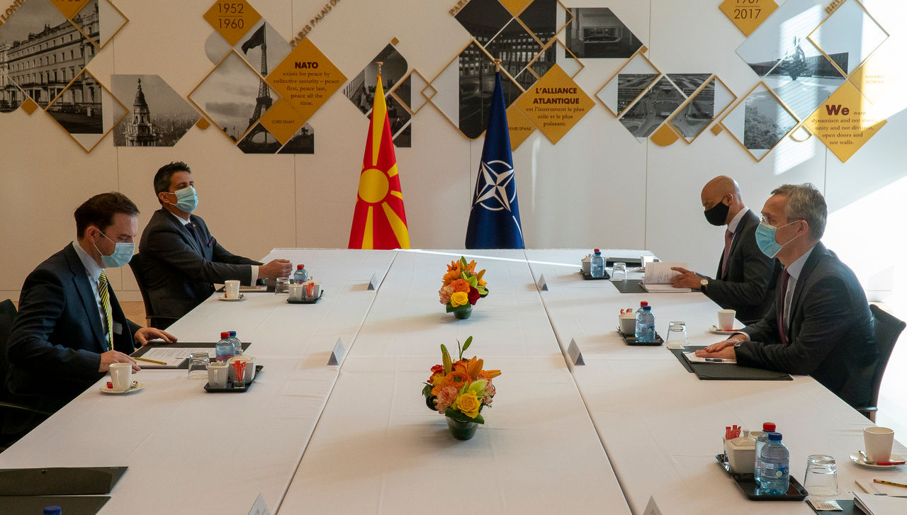 The Minister of Foreign Affairs of North Macedonia, Bujar Osmani visits NATO and meets with NATO Secretary General Jens Stoltenberg