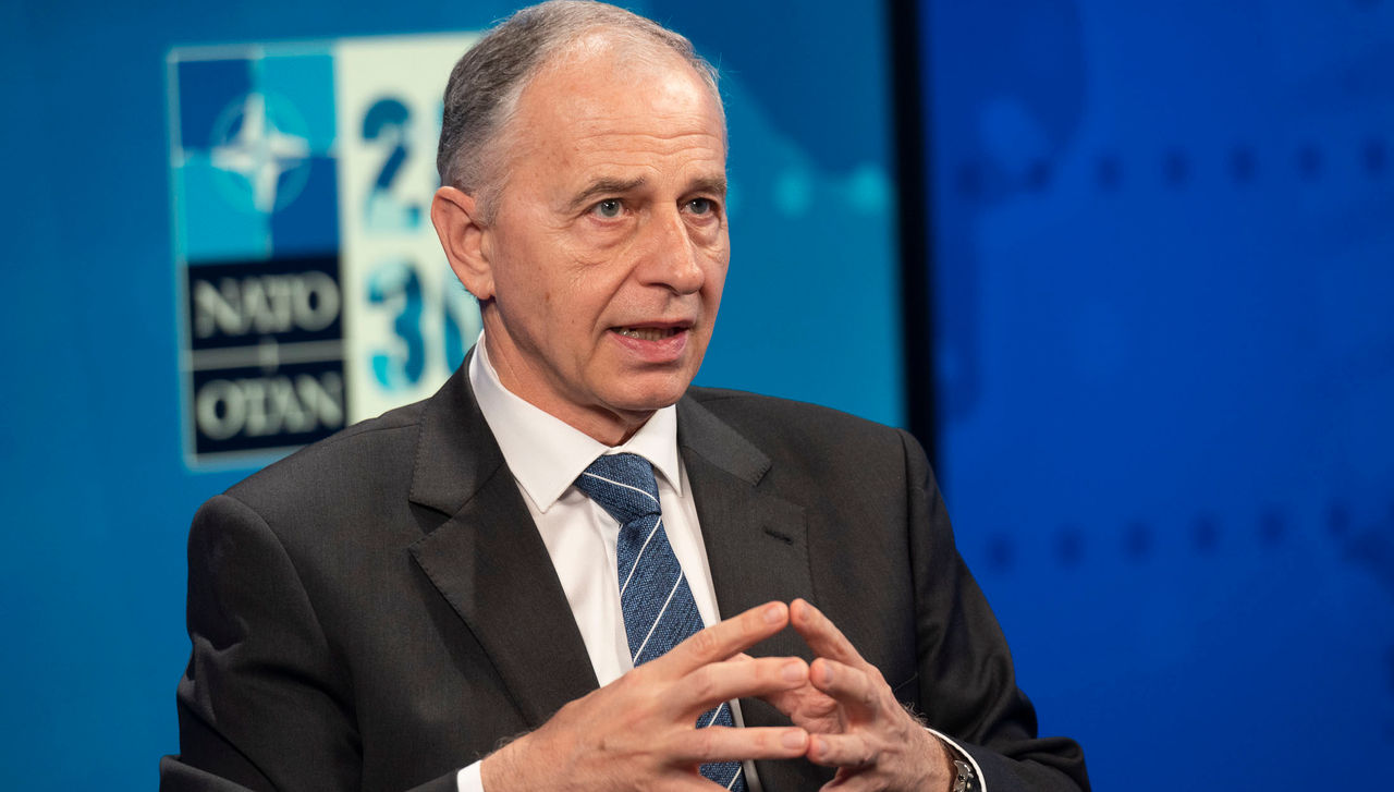 NATO Deputy Secretary General Mircea Geoană speaks at the NATO Lessons Learned Conference