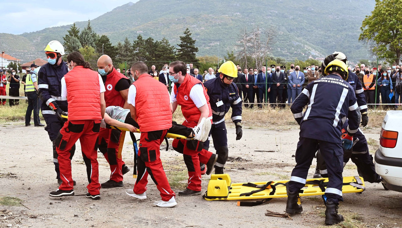 Exercise “NORTH MACEDONIA 2021”, co-organised by NATO’s Euro-Atlantic Disaster Response Coordination Centre (EADRCC) and the Crisis Management Centre of North Macedonia, conducted from 20 to 23 September 2021 in the area of Ohrid and Struga, North Macedonia