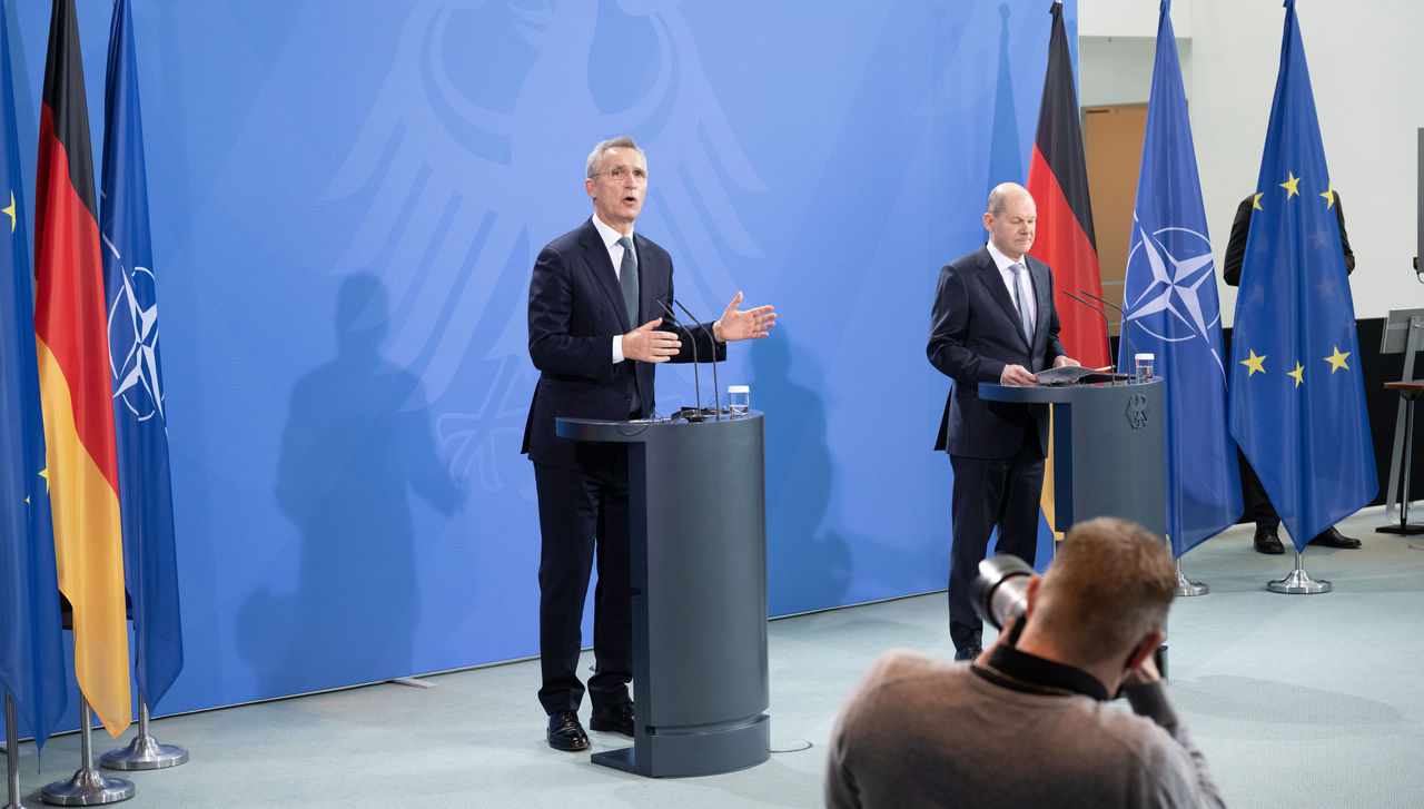 Press conference by NATO Secretary General Jens Stoltenberg and the Chancellor of Germany, Olaf Scholz