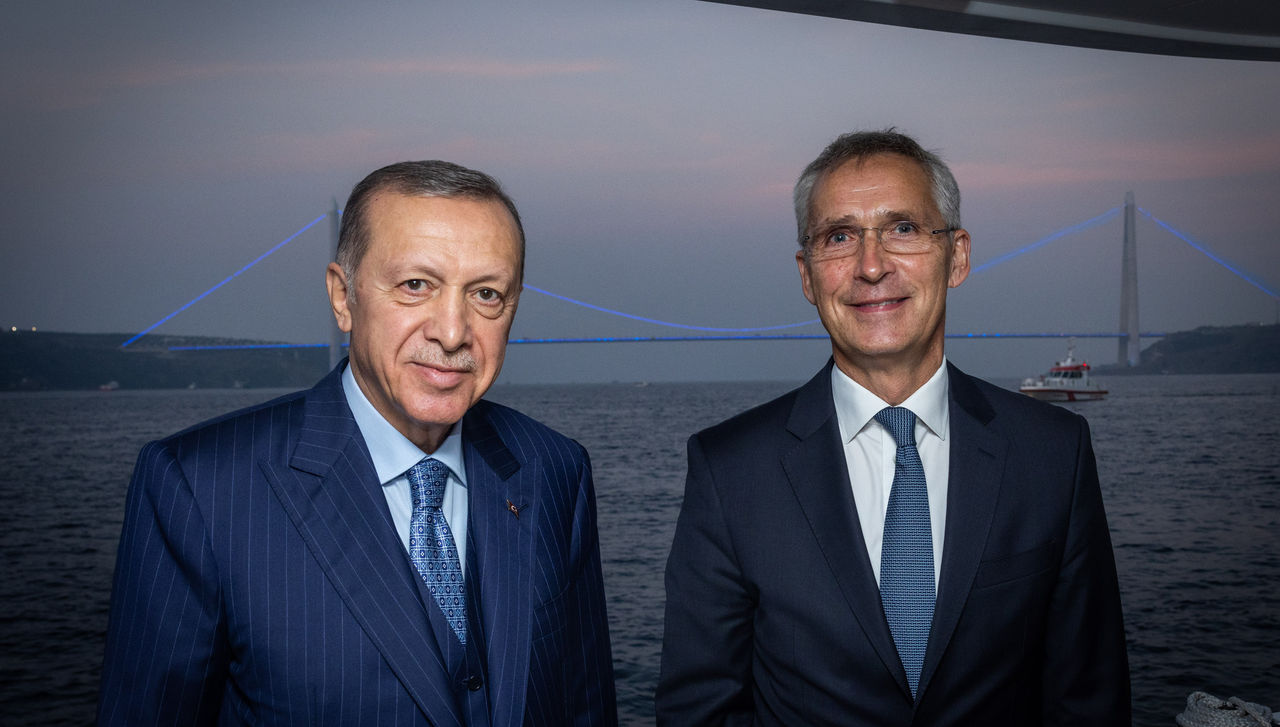 NATO Secretary General Jens Stoltenberg and the President of the Republic of Türkiye, Recep Tayyip Erdoǧan