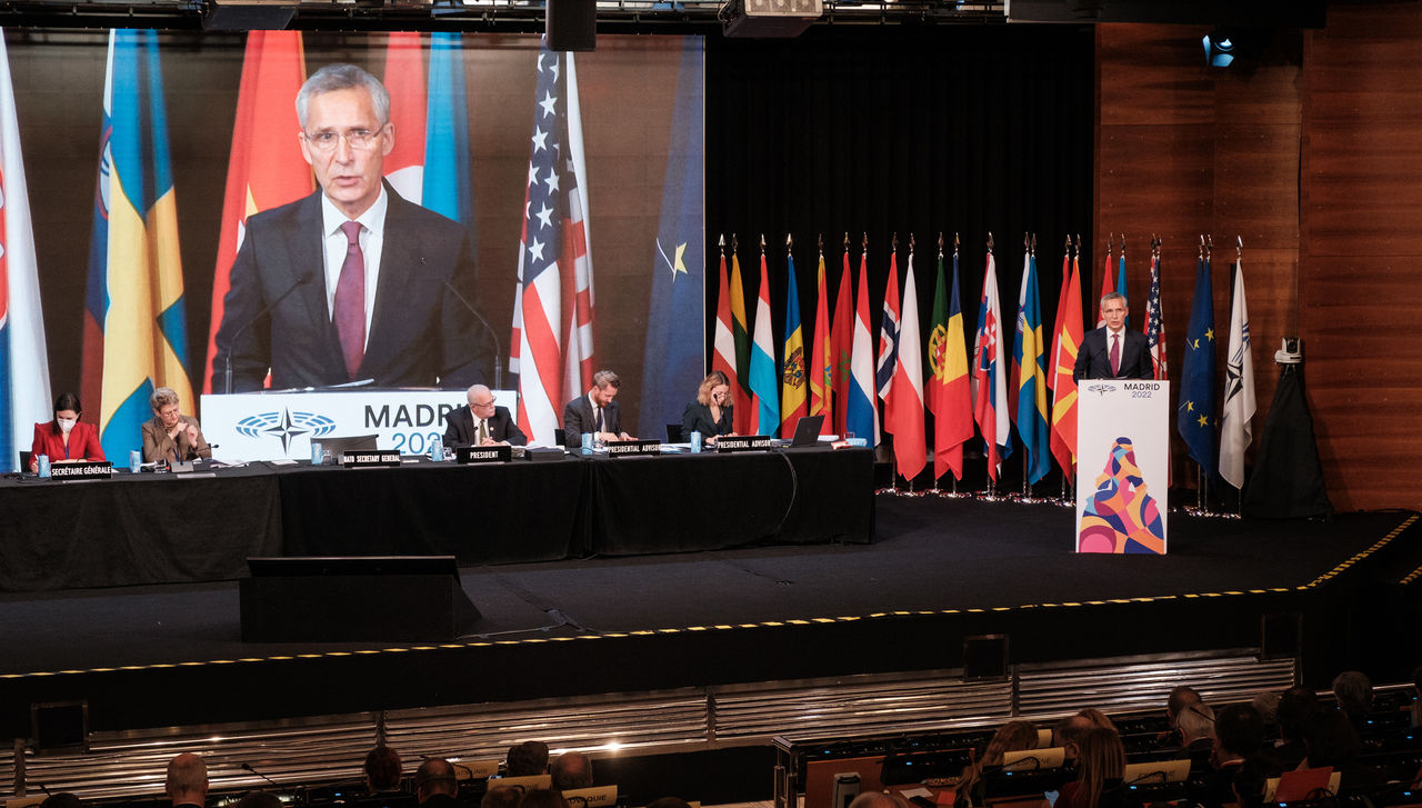 NATO Secretary General Jens Stoltenberg addresses the Plenary Sitting of the 68th Annual Session of the NATO Parliamentary Assembly