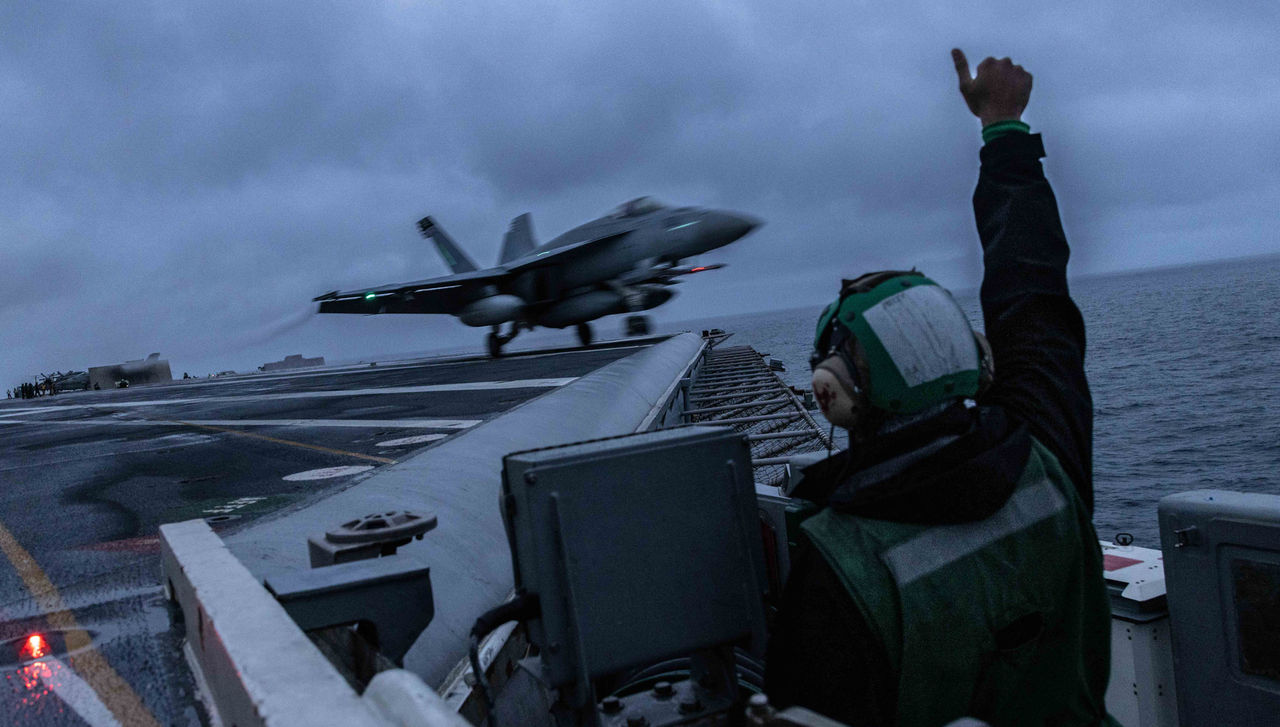 NATO aircraft carriers hold drills in major naval deployment