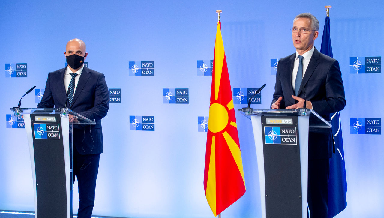Press conference by Jens Stoltenberg, Secretary General of NATO, following his meeting with Dimitar Kovacevski, Prime Minister of North Macedonia.