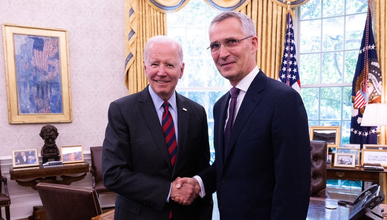 NATO Secretary General Jens Stoltenberg meets with the President of the United States, Joe Biden