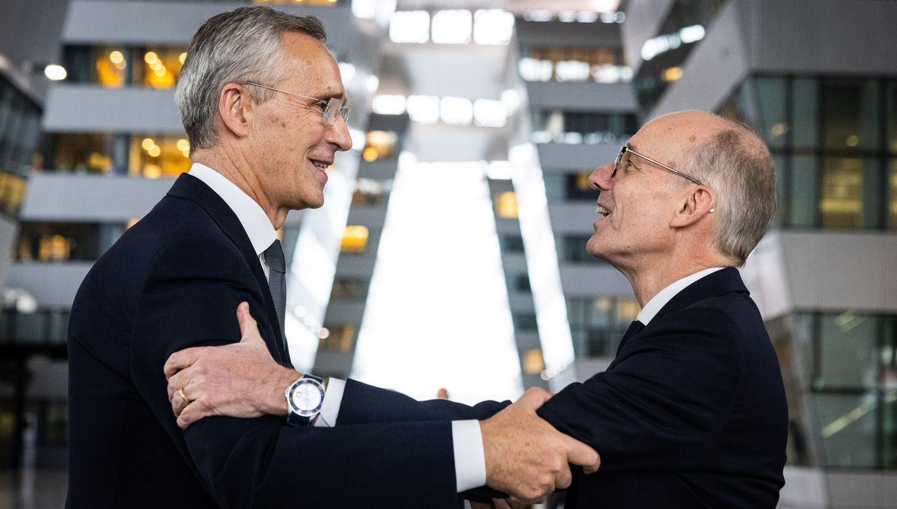 NATO Secretary General Jens Stoltenberg with the Prime Minister of Luxembourg