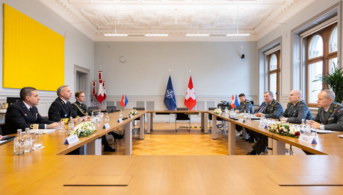 Chair of the NATO Military Committee, Admiral Bauer was in Switzerland