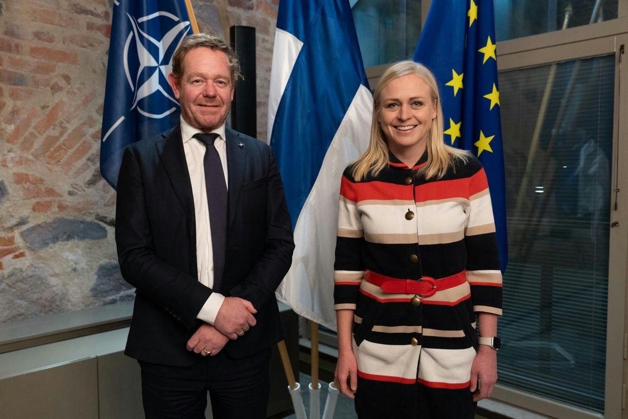 David Van Weel, Assistant Secretary General for Emerging Security Challenges with Elina Valtonen, Minister for Foreign Affairs of Finland