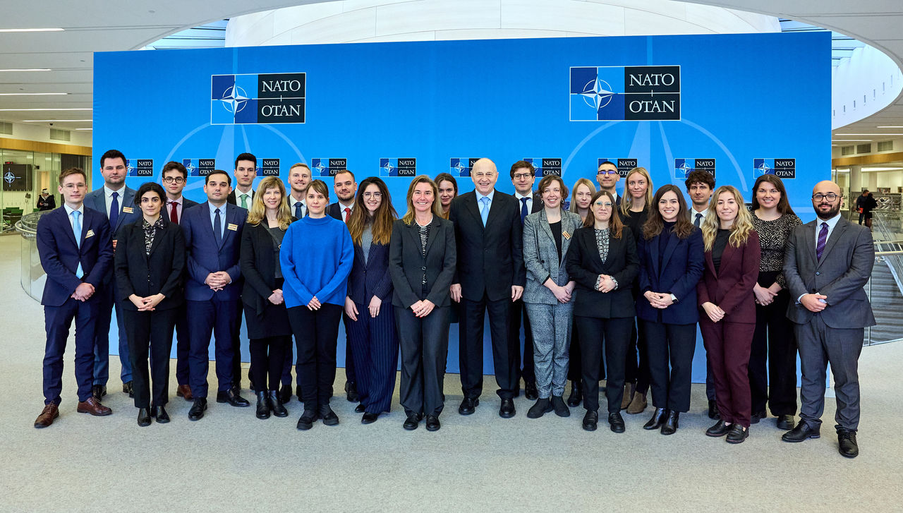 NATO Deputy Secretary General Mircea Geoană meets with Federica Mogherini, Rector of the College of Europe