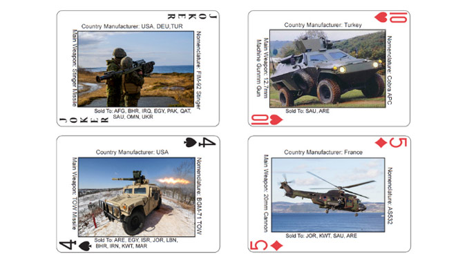 US Army playing cards