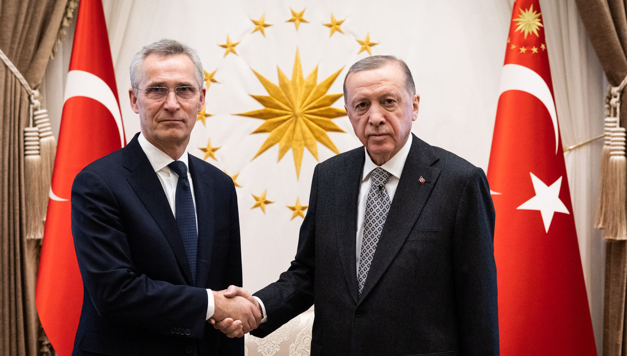 NATO Secretary General Jens Stoltenberg meets with the President of Türkiye, Recep Tayyip Erdoǧan
