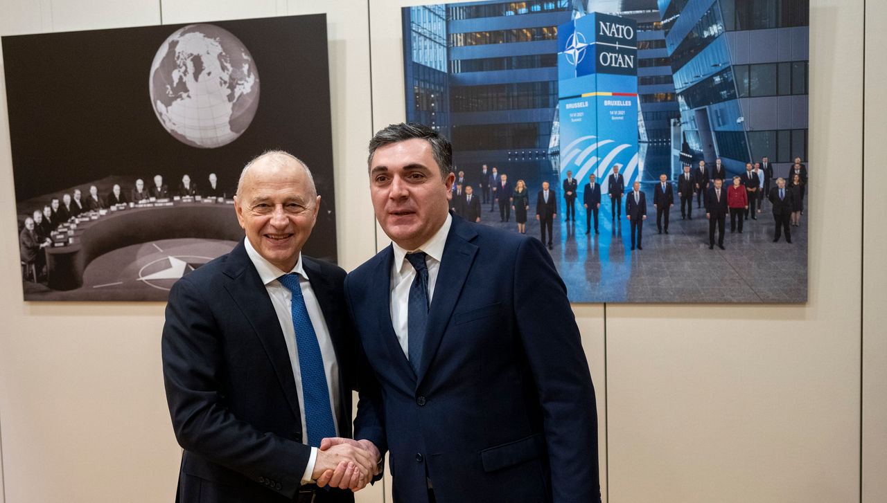 The Minister of Foreign Affairs of Georgia, Ilia Darchiashvili visits NATO and meets with NATO Deputy Secretary General Mircea Geoană