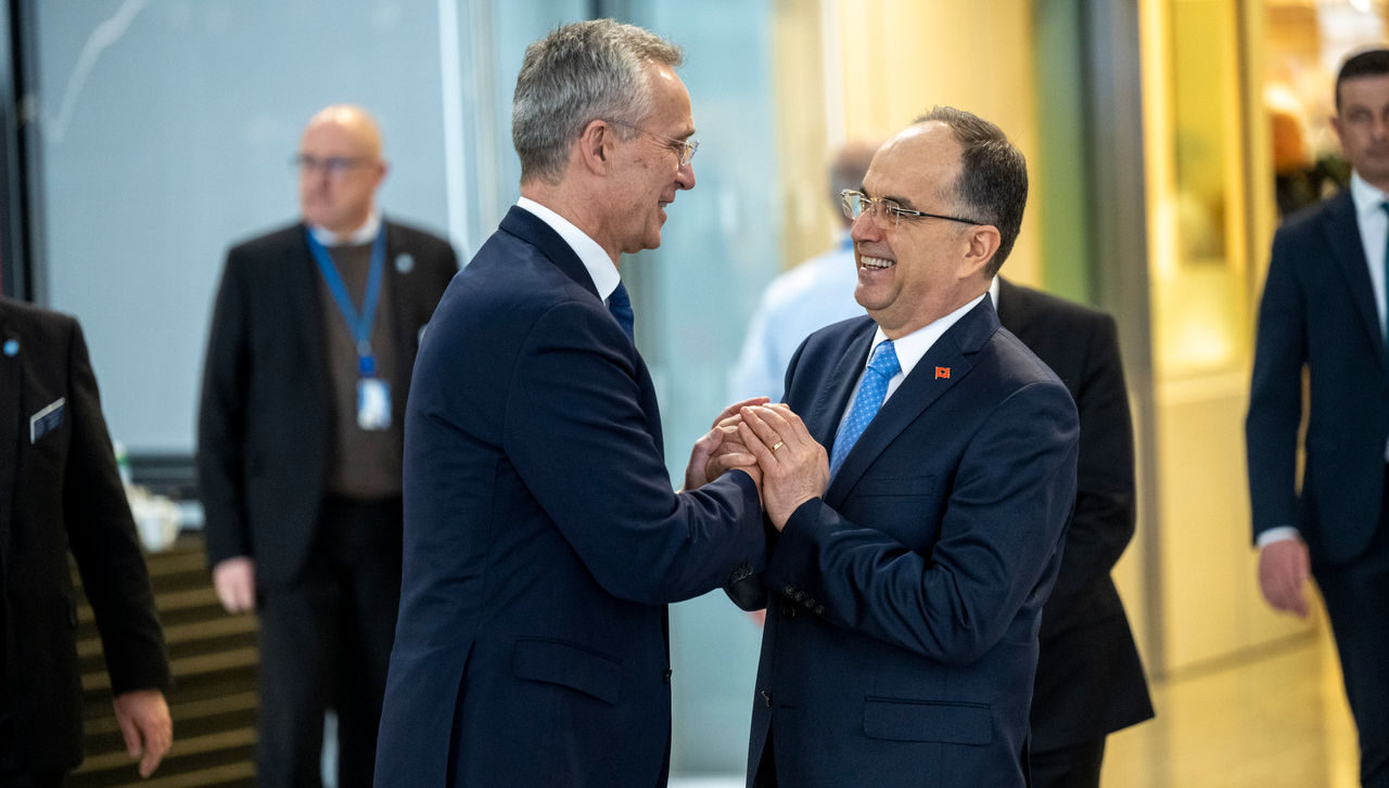 NATO Secretary General Jens Stoltenberg meets with the President of Albania, Bajram Begaj