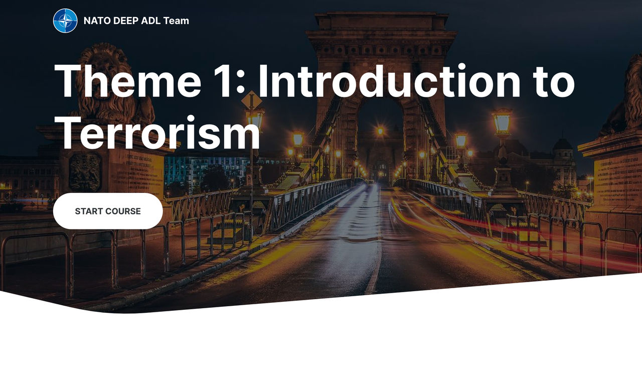 In a pioneering effort among international organizations, NATO officially launched its standardised curriculum on counter-terrorism in 2020. Since then, experts have been working on transforming the Counter-Terrorism Reference Curriculum (CTRC) into a comprehensive online course. 