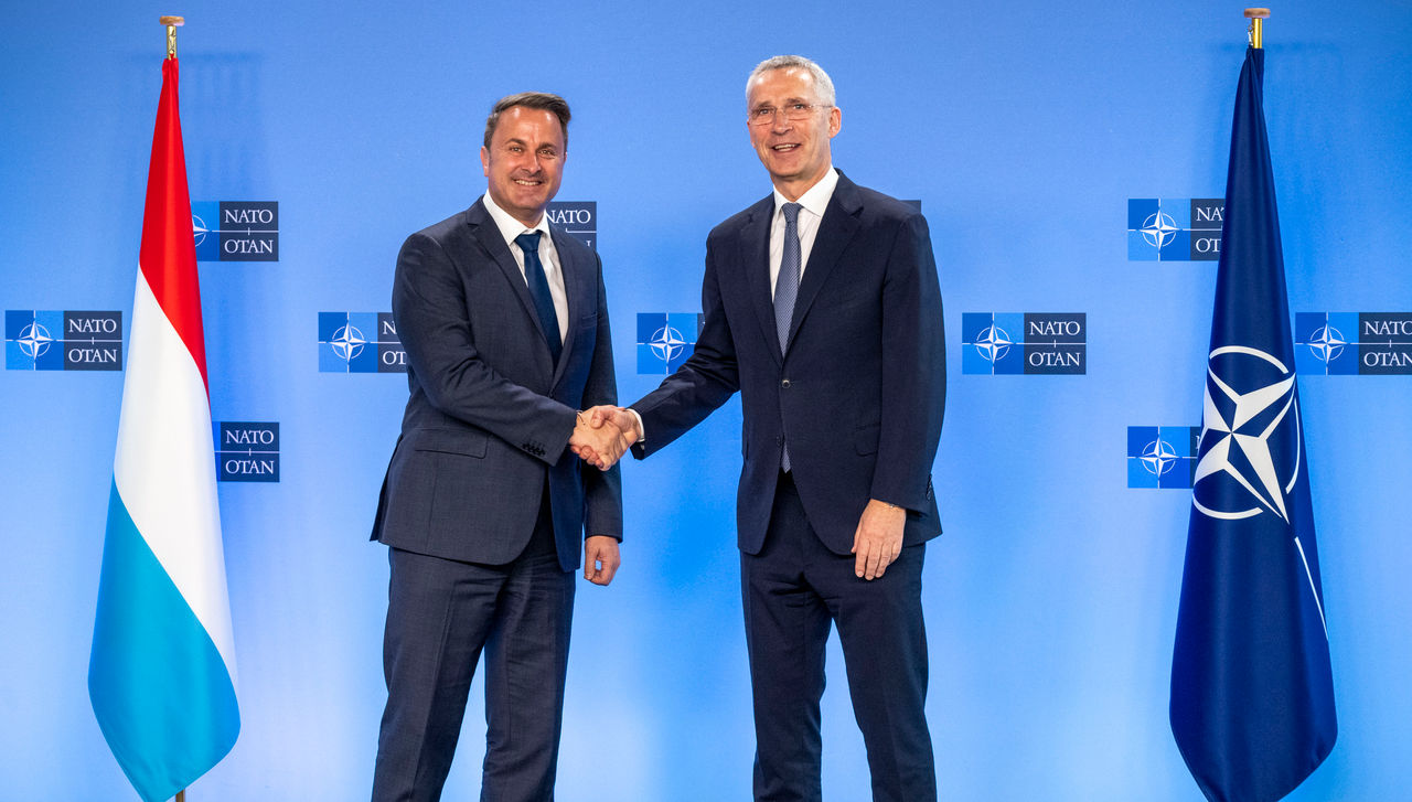 NATO Secretary General Jens Stoltenberg meets with the Prime Minister of Luxembourg, Xavier Bettel
