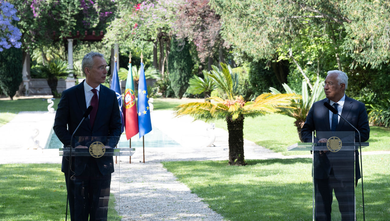 Joint press conference with NATO Secretary General Jens Stoltenberg and the Prime Minister of Portugal, António Costa.