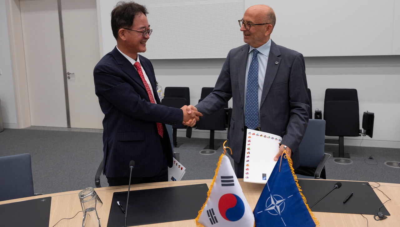Signing ceremony of the NATO Airworthiness Recognition Plan with Republic of Korea at NATO HQ