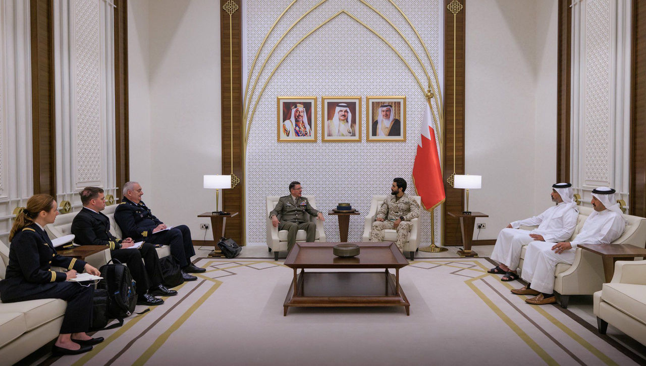 NATO military delegation meet with H.E. Ambassador Roderick Drummond, Head of the United Kingdom Embassy in Manama and the NATO Contact Point Embassy (CPE) for Bahrain