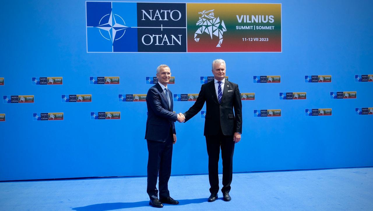 NATO Secretary General Jens Stoltenberg and Gitanas Nausėda (President of Lithuania)