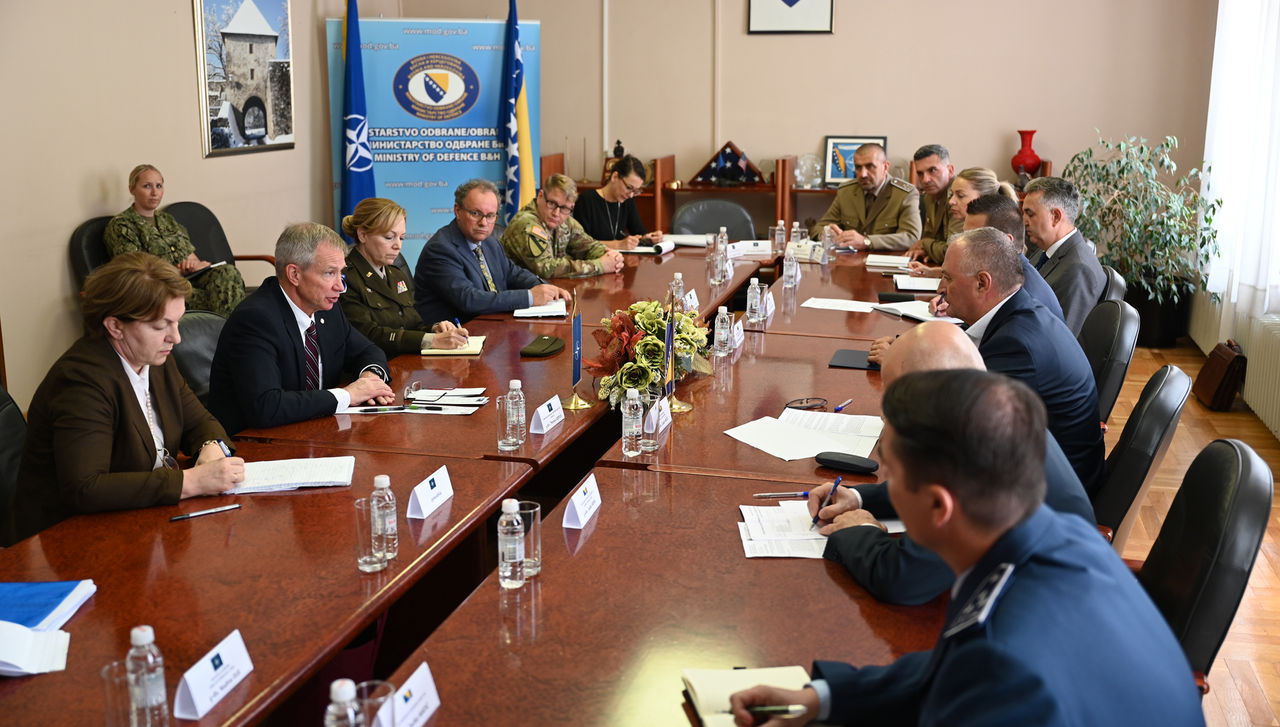 Meeting with Minister of Defence of Bosnia and Herzegovina Zukan Helez and Deputy Minister of Defence of Bosnia and Herzegovina Aleksandar Goganović