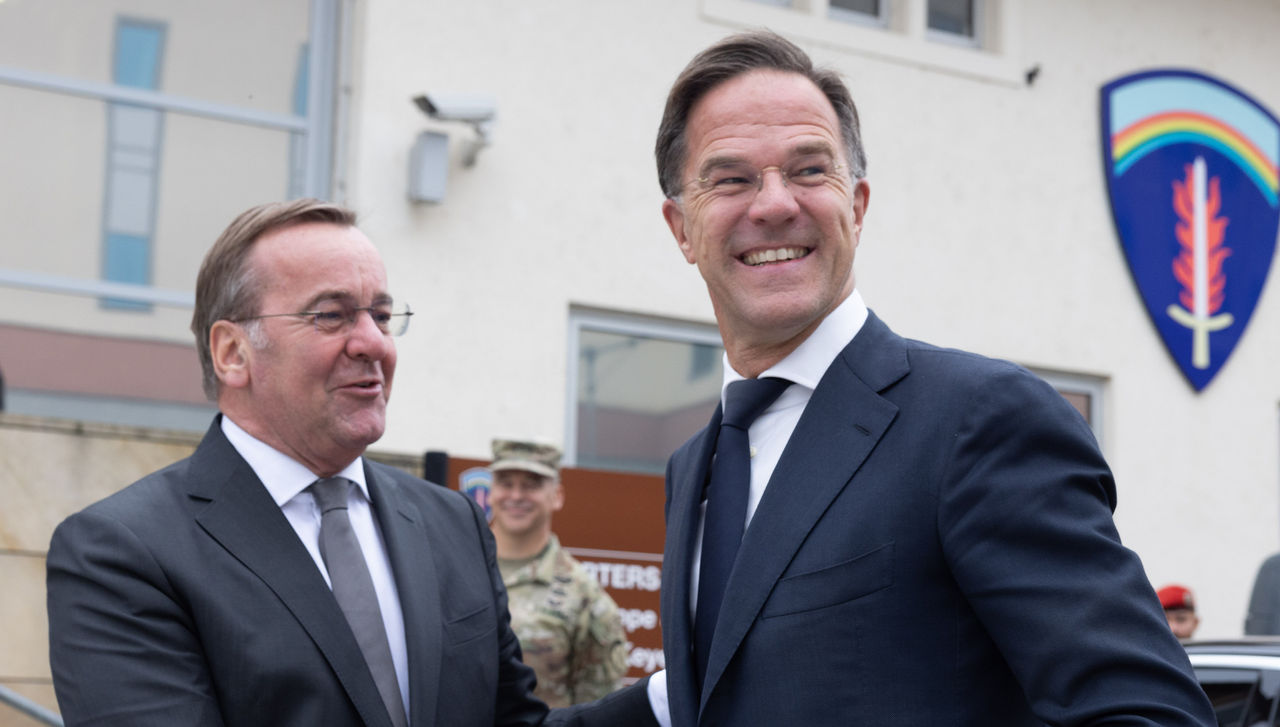 NATO Secretary General Mark Rutte with the Minister of Defence of Germany, Boris Pistorius