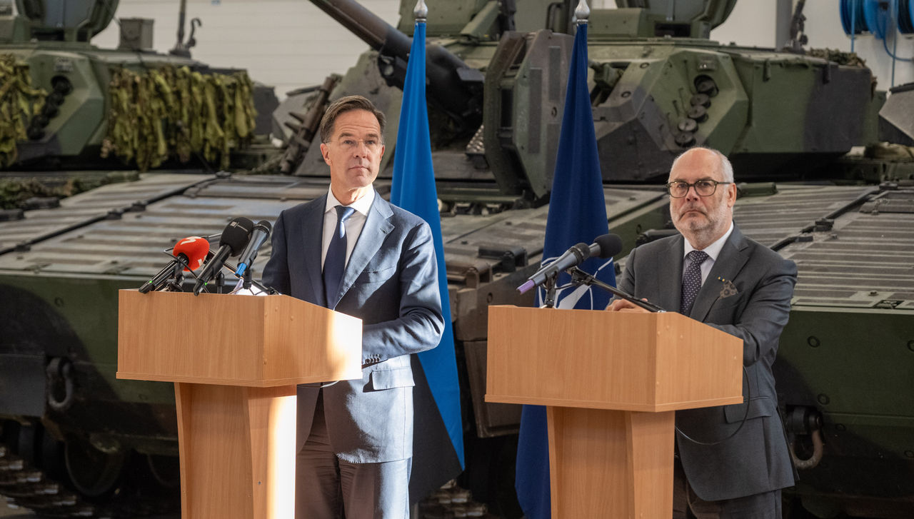 NATO Secretary General Mark Rutte visits Tapa Army Base in Estonia with the President of Estonia, Alar Karis